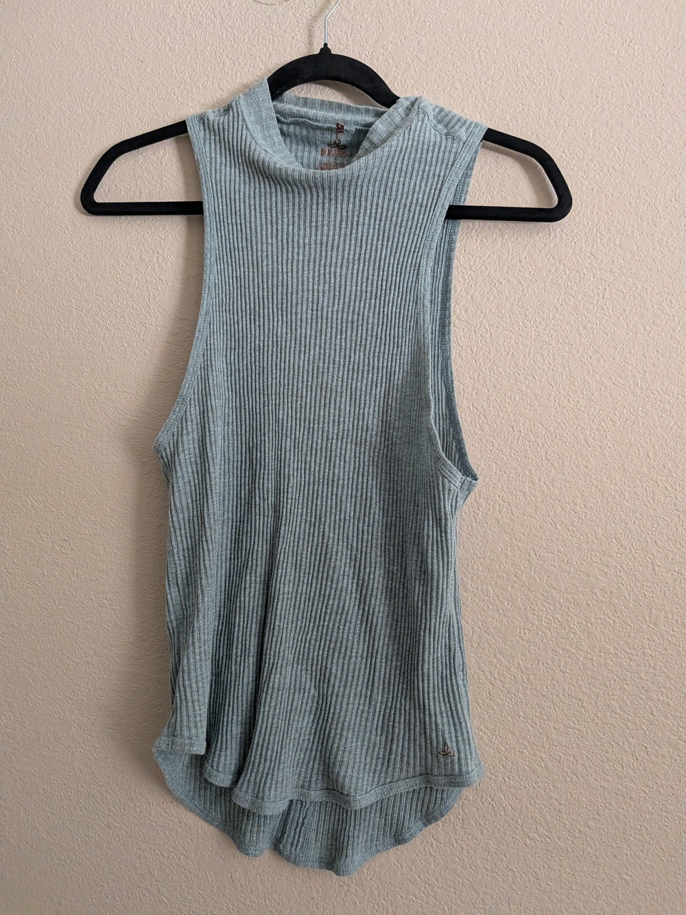 Prana Ribbed Mock-Neck Tank in Mist Green